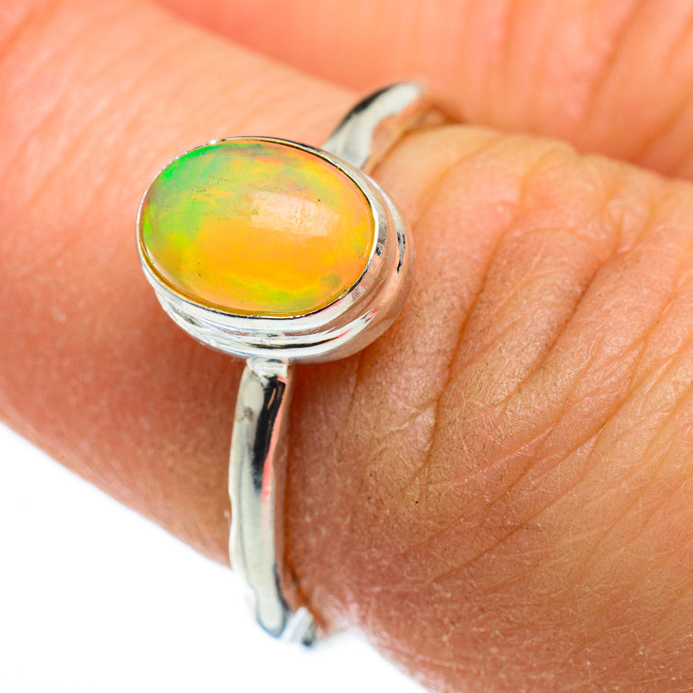 Ethiopian Opal Rings handcrafted by Ana Silver Co - RING46491