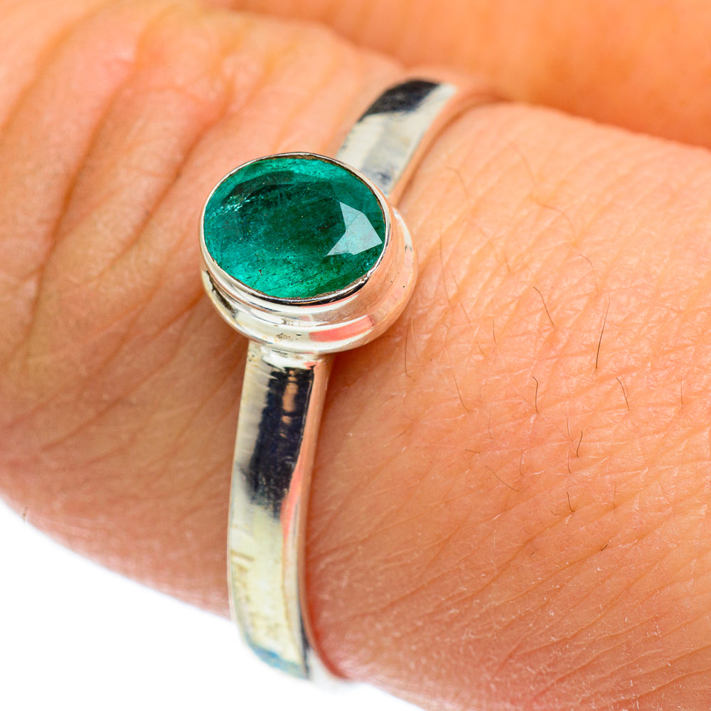 Zambian Emerald Rings handcrafted by Ana Silver Co - RING46502