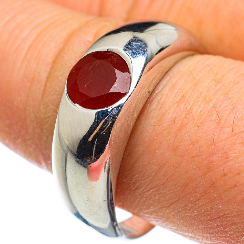 Red Onyx Rings handcrafted by Ana Silver Co - RING46506