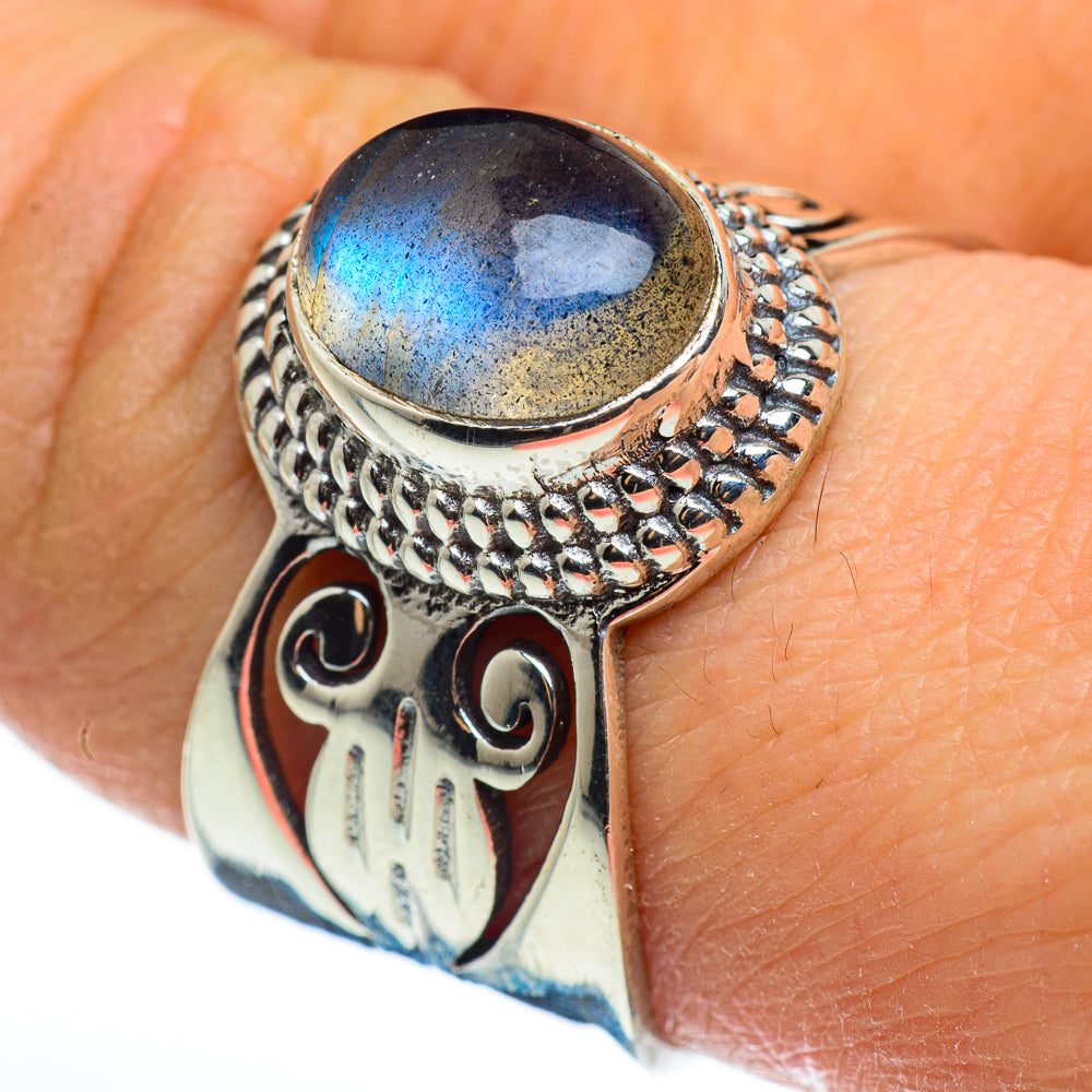 Labradorite Rings handcrafted by Ana Silver Co - RING46524
