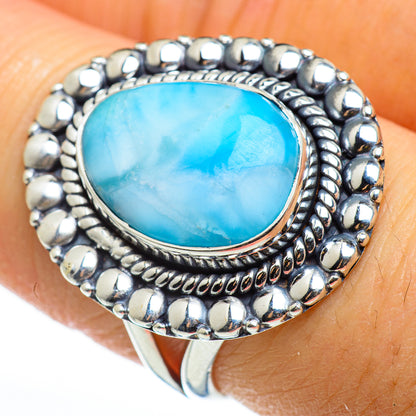 Larimar Rings handcrafted by Ana Silver Co - RING46551