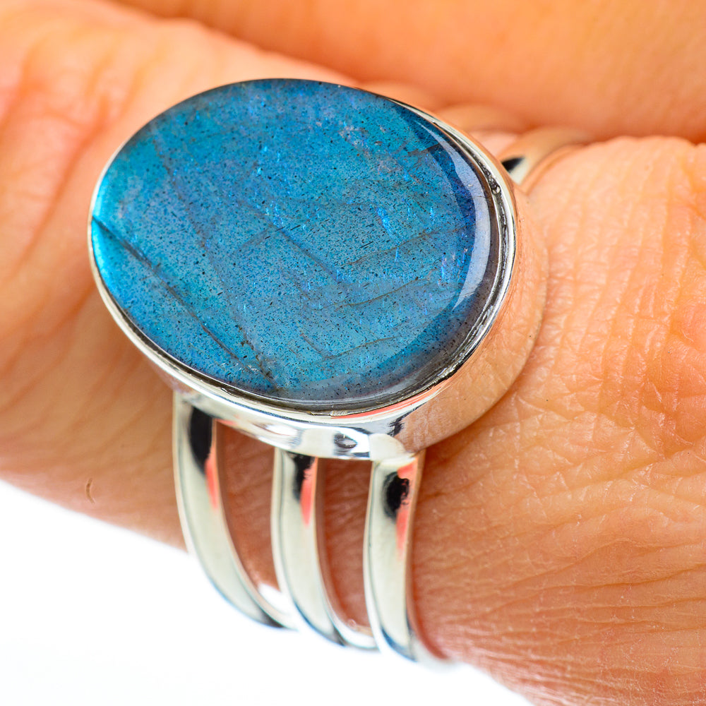 Labradorite Rings handcrafted by Ana Silver Co - RING46582