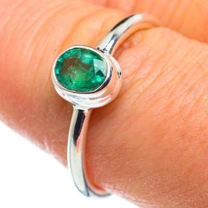 Zambian Emerald Rings handcrafted by Ana Silver Co - RING46622