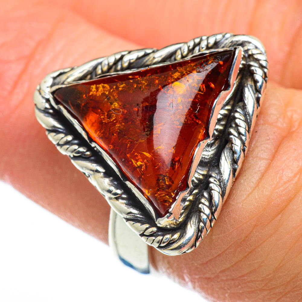 Baltic Amber Rings handcrafted by Ana Silver Co - RING46624