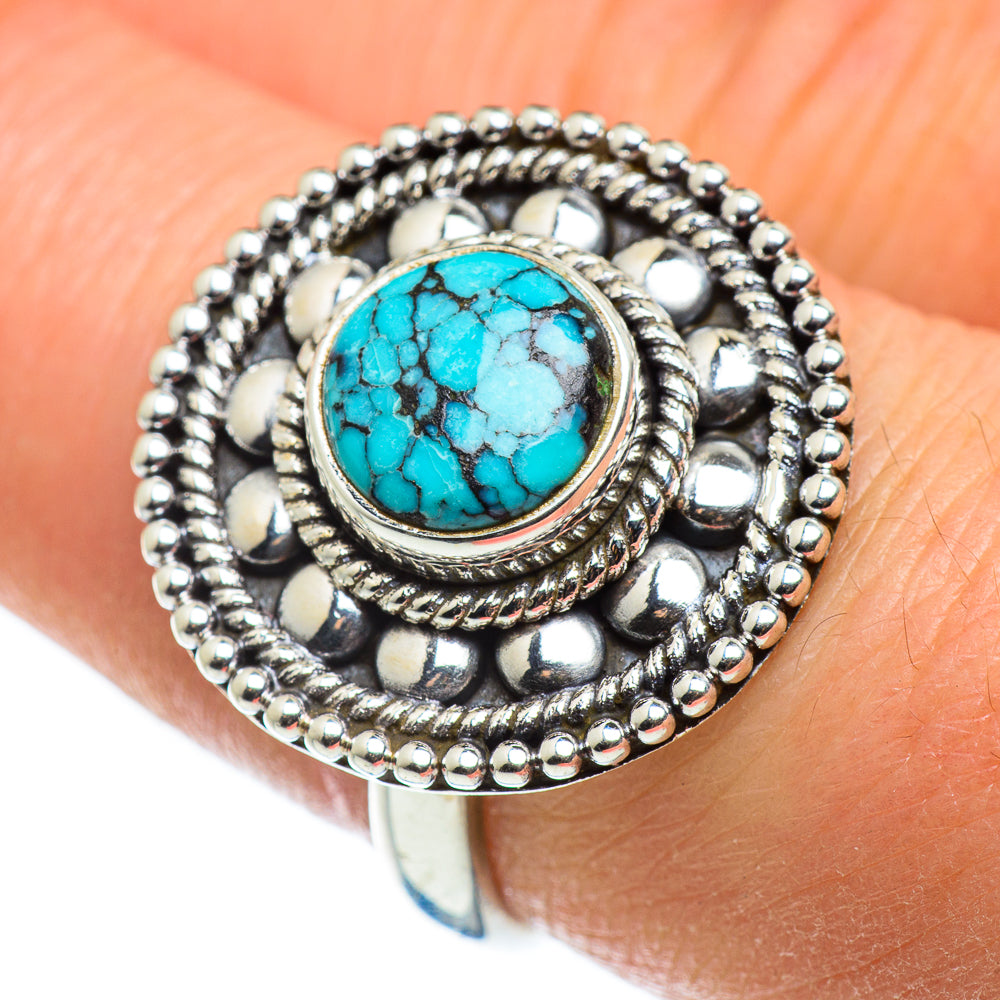 Tibetan Turquoise Rings handcrafted by Ana Silver Co - RING46630