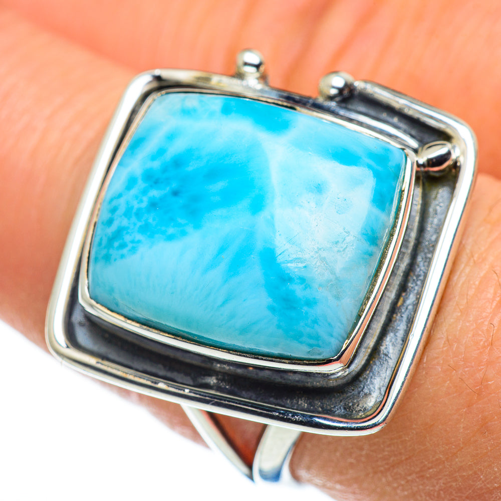Larimar Rings handcrafted by Ana Silver Co - RING46632