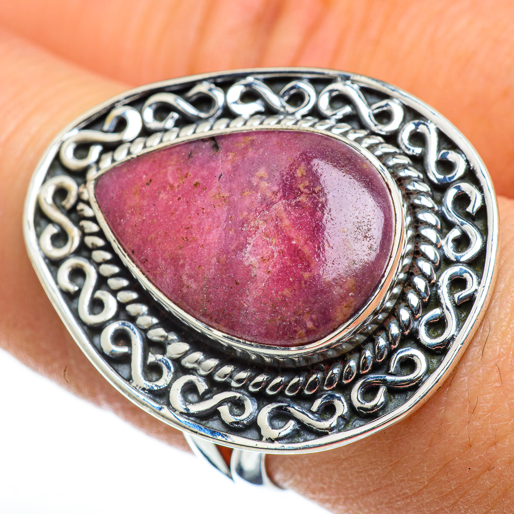 Rhodonite Rings handcrafted by Ana Silver Co - RING46674