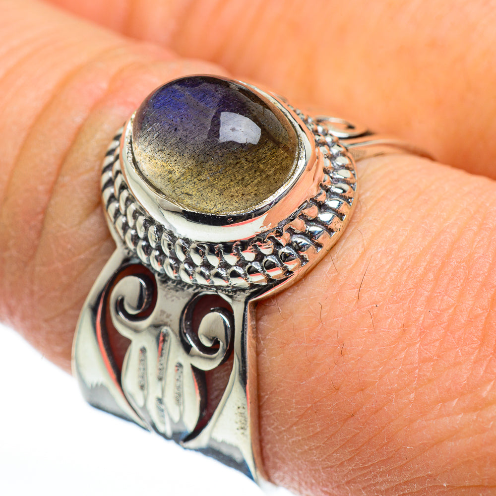Labradorite Rings handcrafted by Ana Silver Co - RING46786