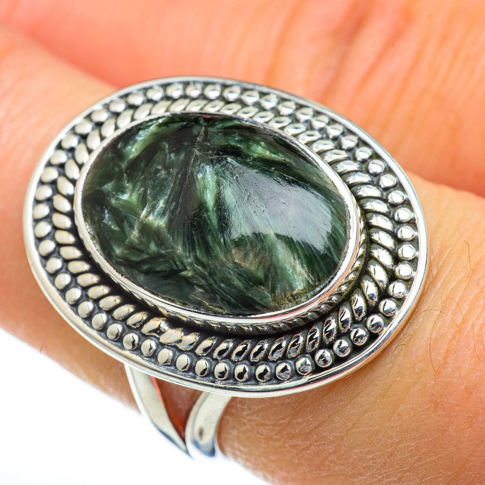 Seraphinite Rings handcrafted by Ana Silver Co - RING46819