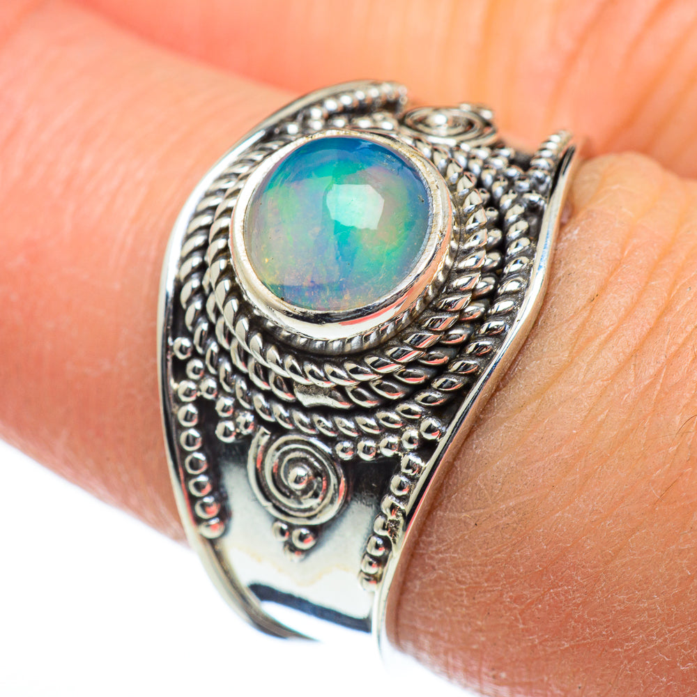 Ethiopian Opal Rings handcrafted by Ana Silver Co - RING46837