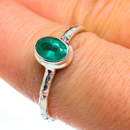 Zambian Emerald Rings handcrafted by Ana Silver Co - RING46847