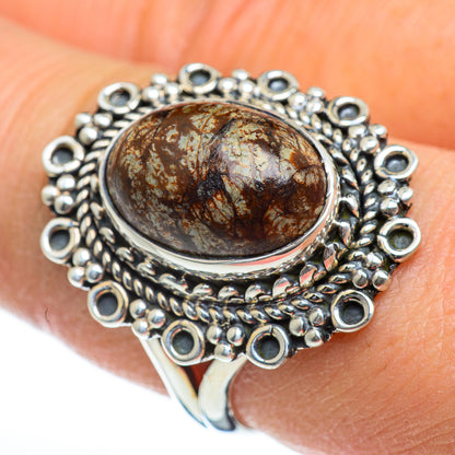 Fossil Coral Rings handcrafted by Ana Silver Co - RING46848