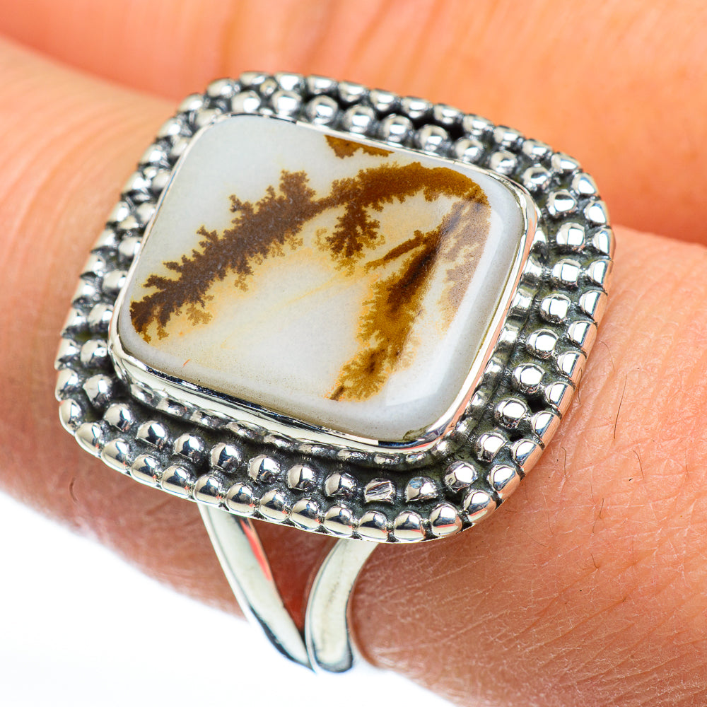 Scenic Dendritic Agate Rings handcrafted by Ana Silver Co - RING46859