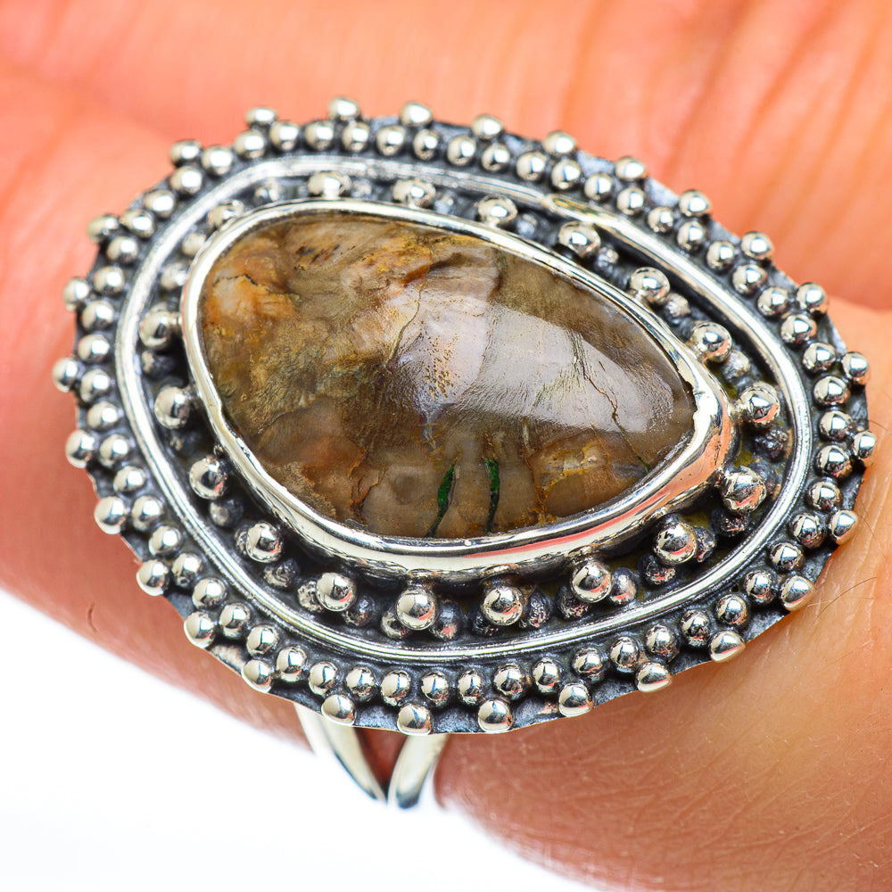 Petrified Wood Rings handcrafted by Ana Silver Co - RING46918