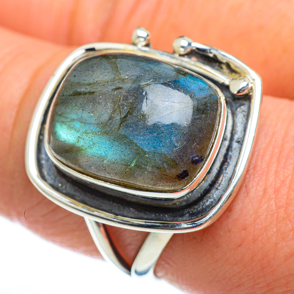 Labradorite Rings handcrafted by Ana Silver Co - RING46933