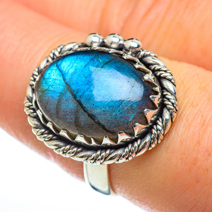 Labradorite Rings handcrafted by Ana Silver Co - RING46965