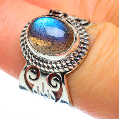 Labradorite Rings handcrafted by Ana Silver Co - RING47012