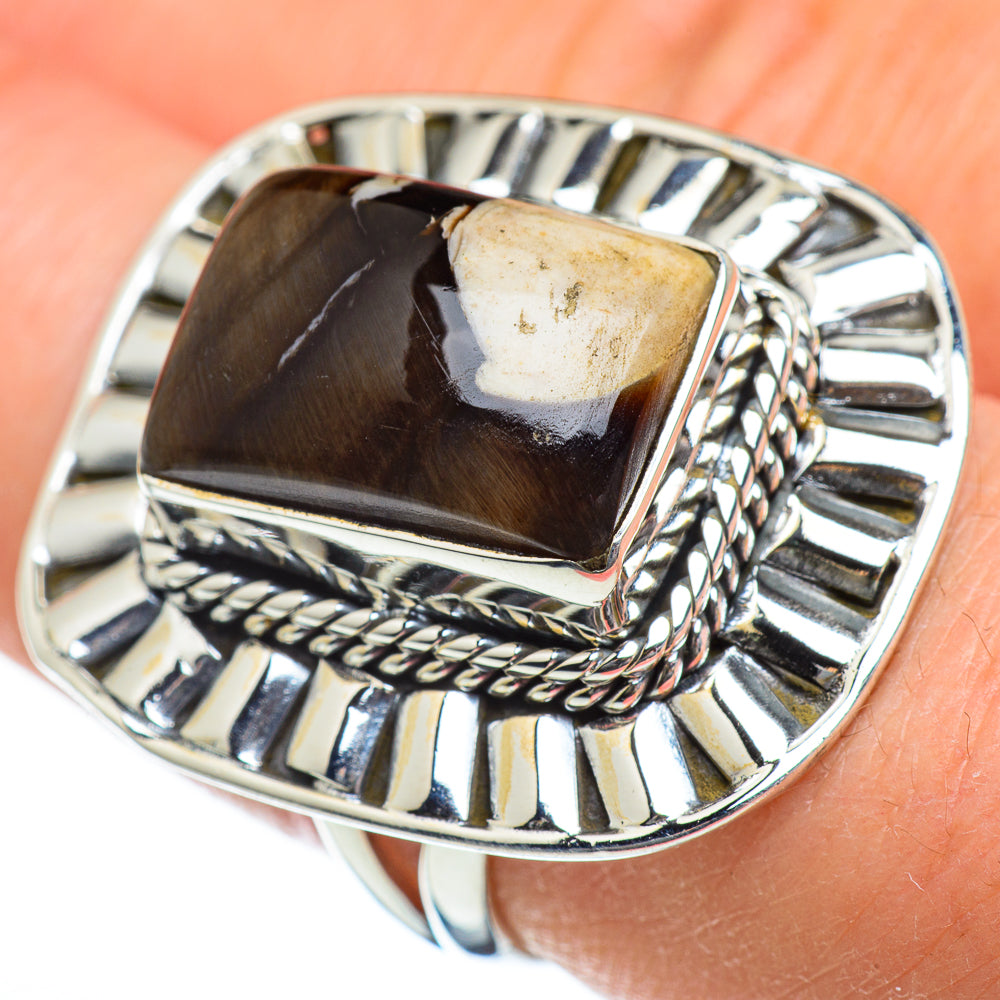 Peanut Wood Jasper Rings handcrafted by Ana Silver Co - RING47060