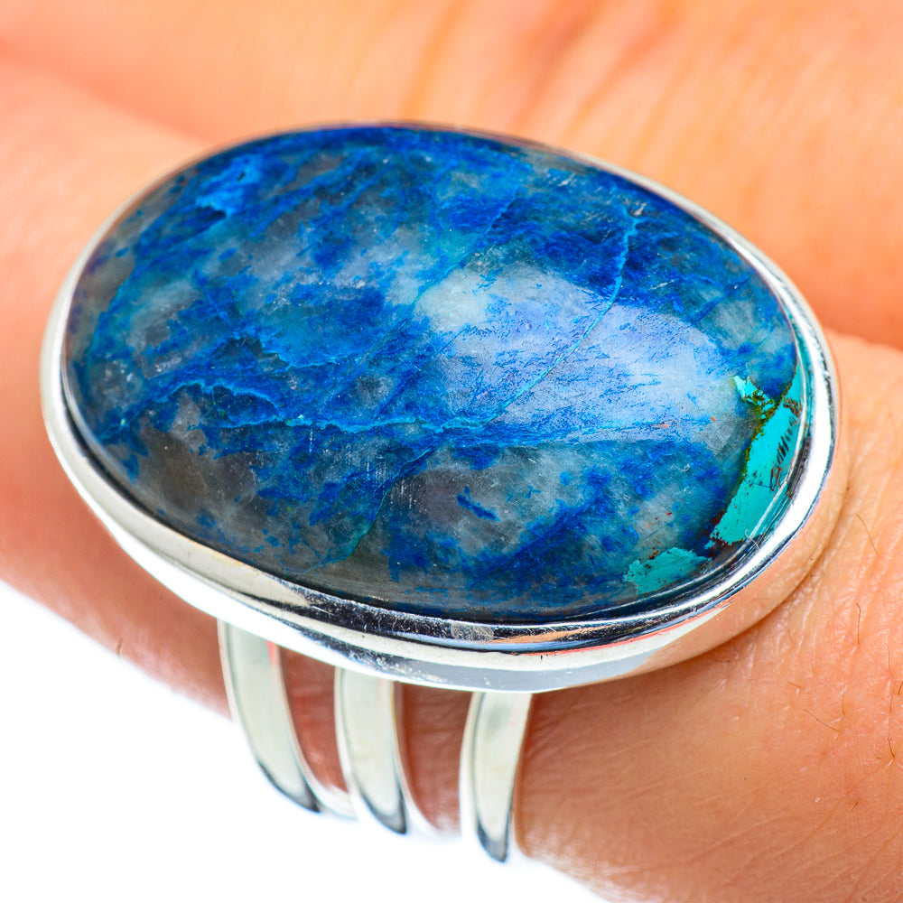Chrysocolla In Quartz Rings handcrafted by Ana Silver Co - RING47122
