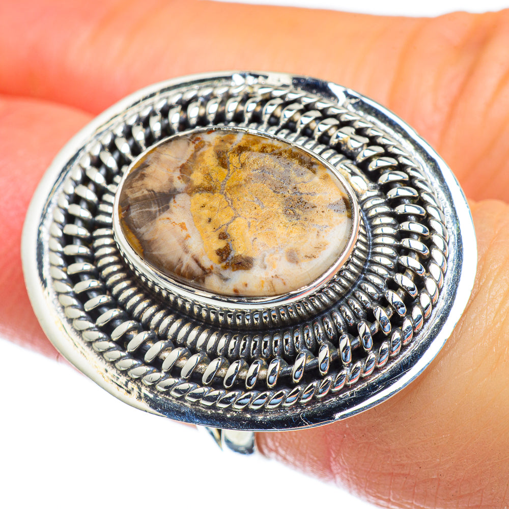 Petrified Wood Rings handcrafted by Ana Silver Co - RING47134