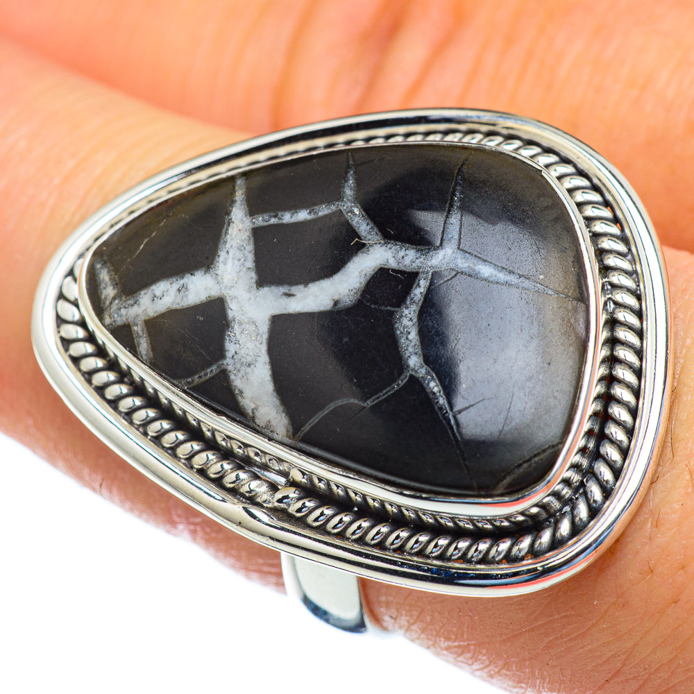 Septarian Geode Rings handcrafted by Ana Silver Co - RING47139