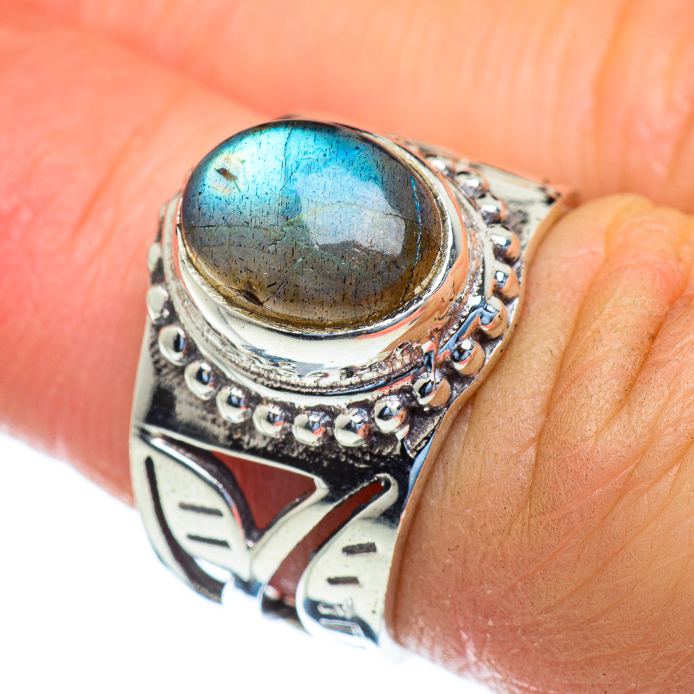 Labradorite Rings handcrafted by Ana Silver Co - RING47241