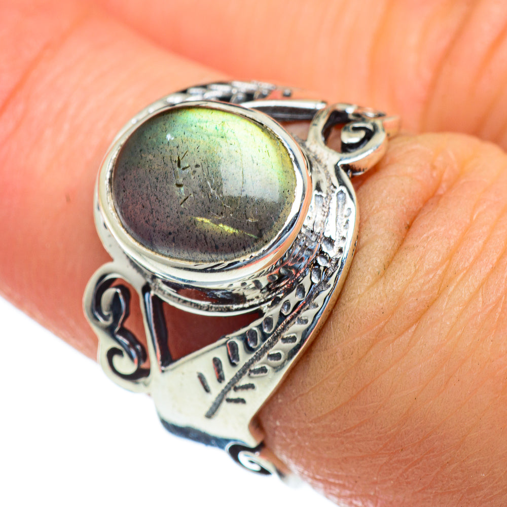 Labradorite Rings handcrafted by Ana Silver Co - RING47273