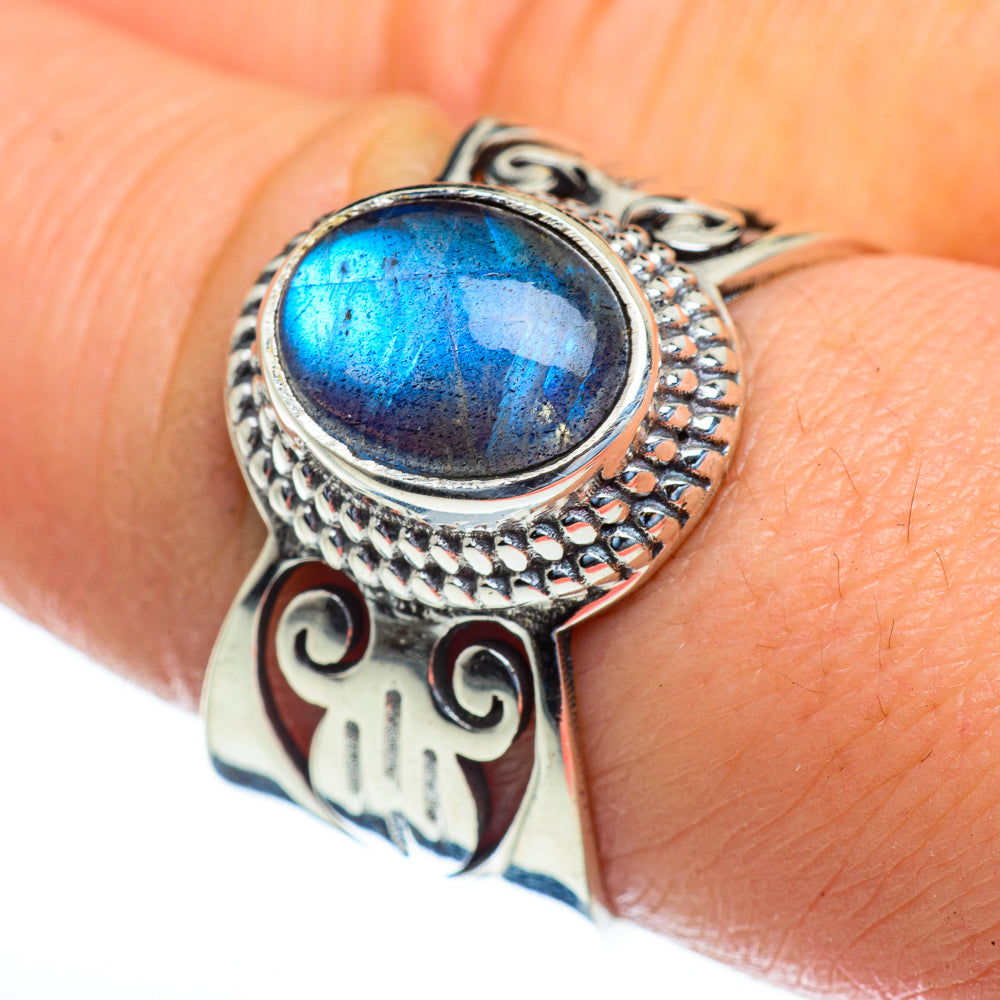 Labradorite Rings handcrafted by Ana Silver Co - RING47325