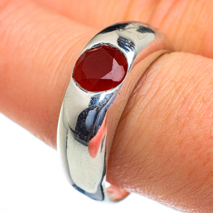 Red Onyx Rings handcrafted by Ana Silver Co - RING47394