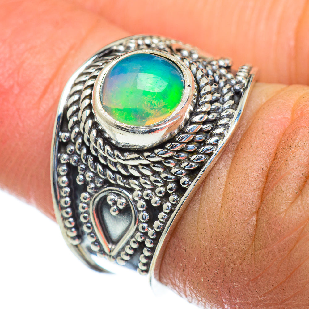Ethiopian Opal Rings handcrafted by Ana Silver Co - RING47405