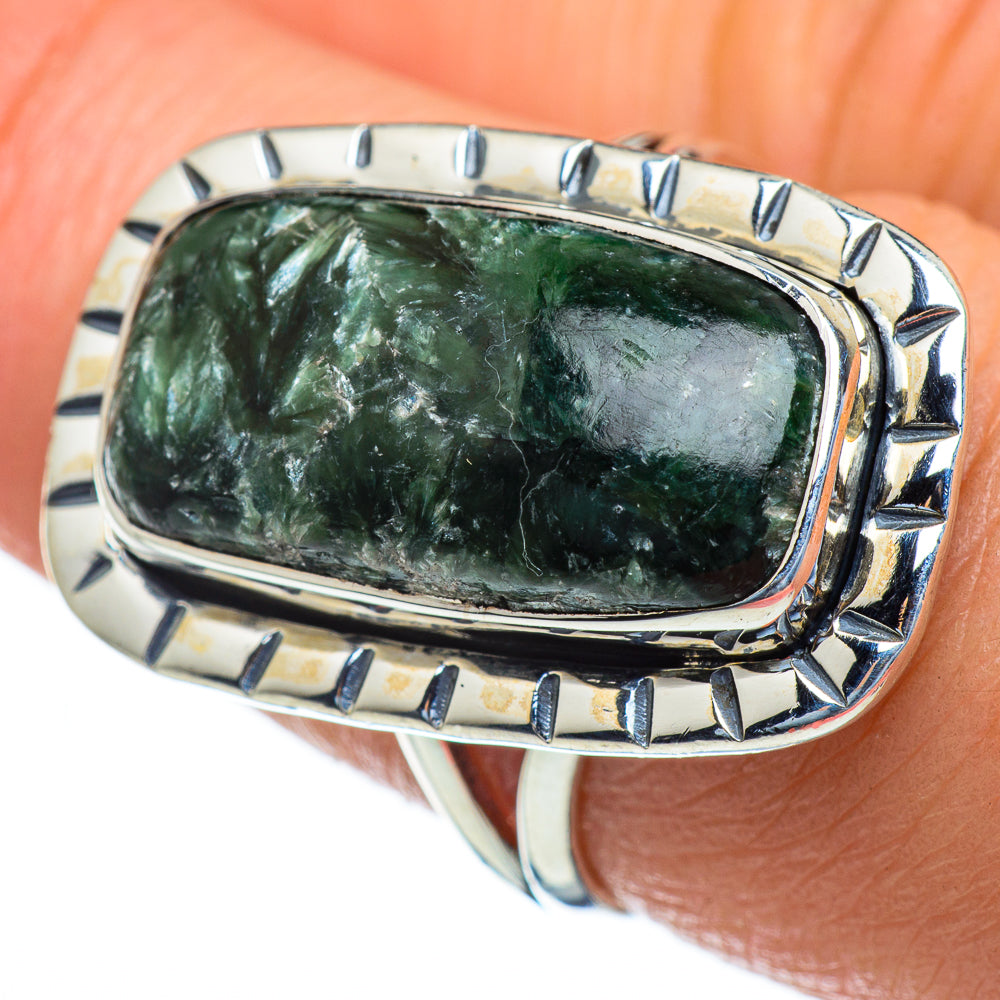 Seraphinite Rings handcrafted by Ana Silver Co - RING47413