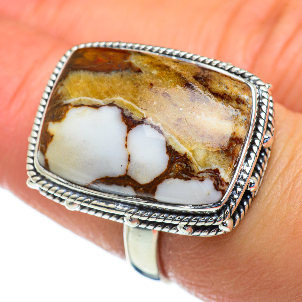 Peanut Wood Jasper Rings handcrafted by Ana Silver Co - RING47473