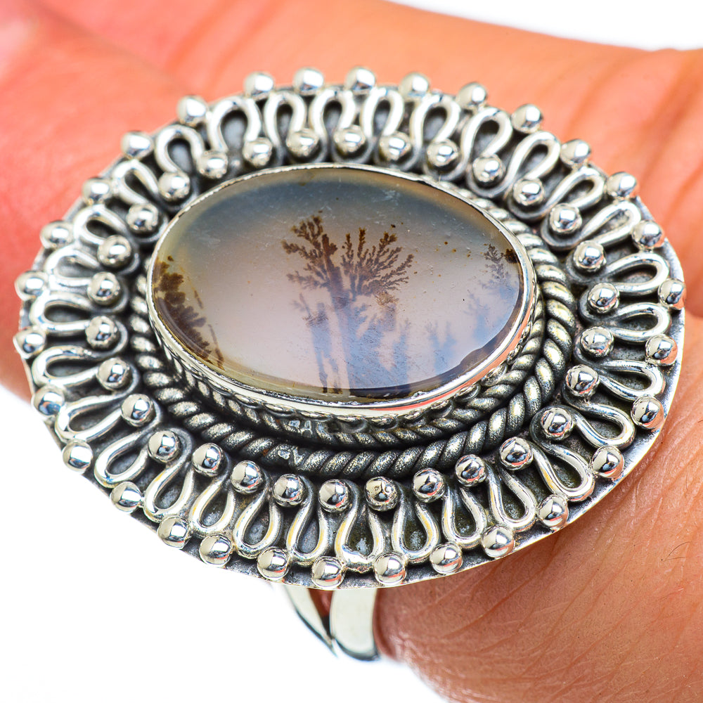 Scenic Dendritic Agate Rings handcrafted by Ana Silver Co - RING47484