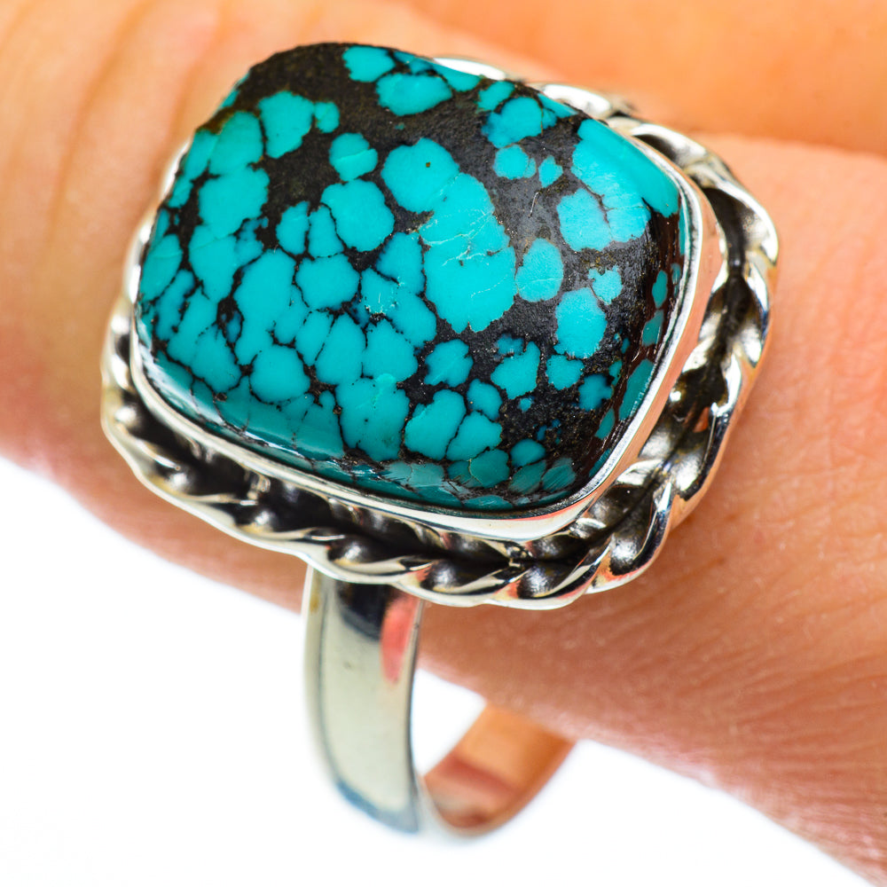 Tibetan Turquoise Rings handcrafted by Ana Silver Co - RING47496