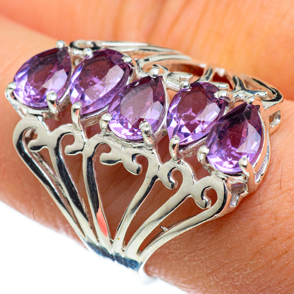 Color Change Alexandrite (Lab.) Rings handcrafted by Ana Silver Co - RING47513