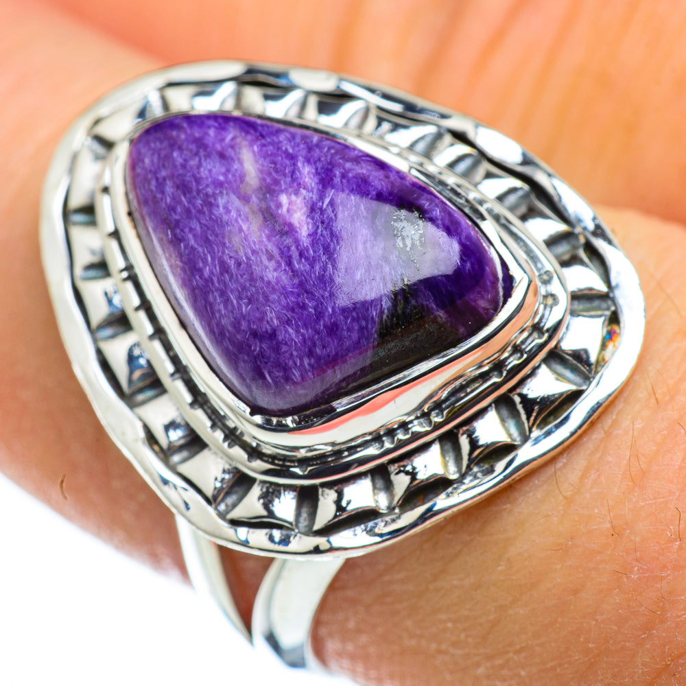 Charoite Rings handcrafted by Ana Silver Co - RING47578