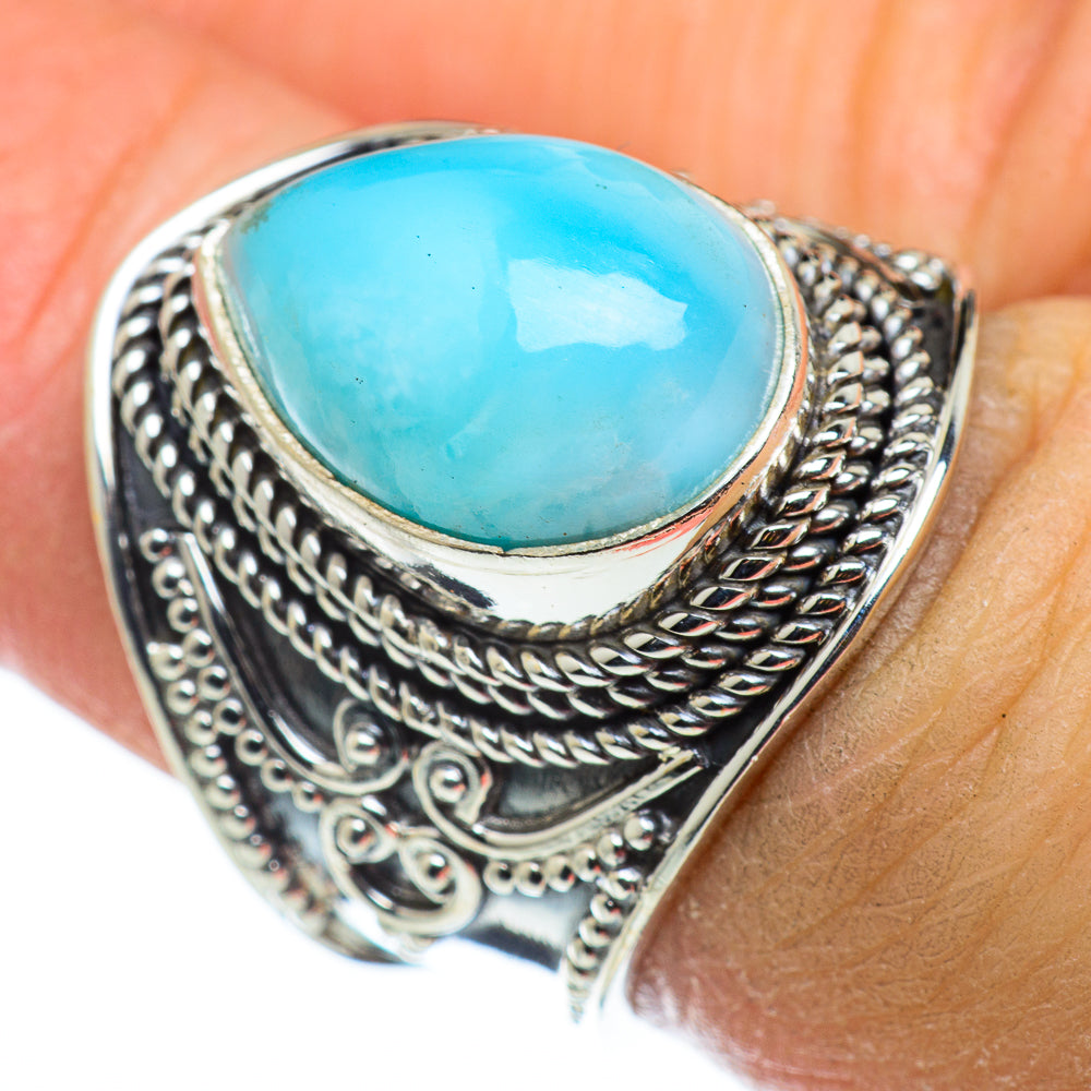 Larimar Rings handcrafted by Ana Silver Co - RING47593