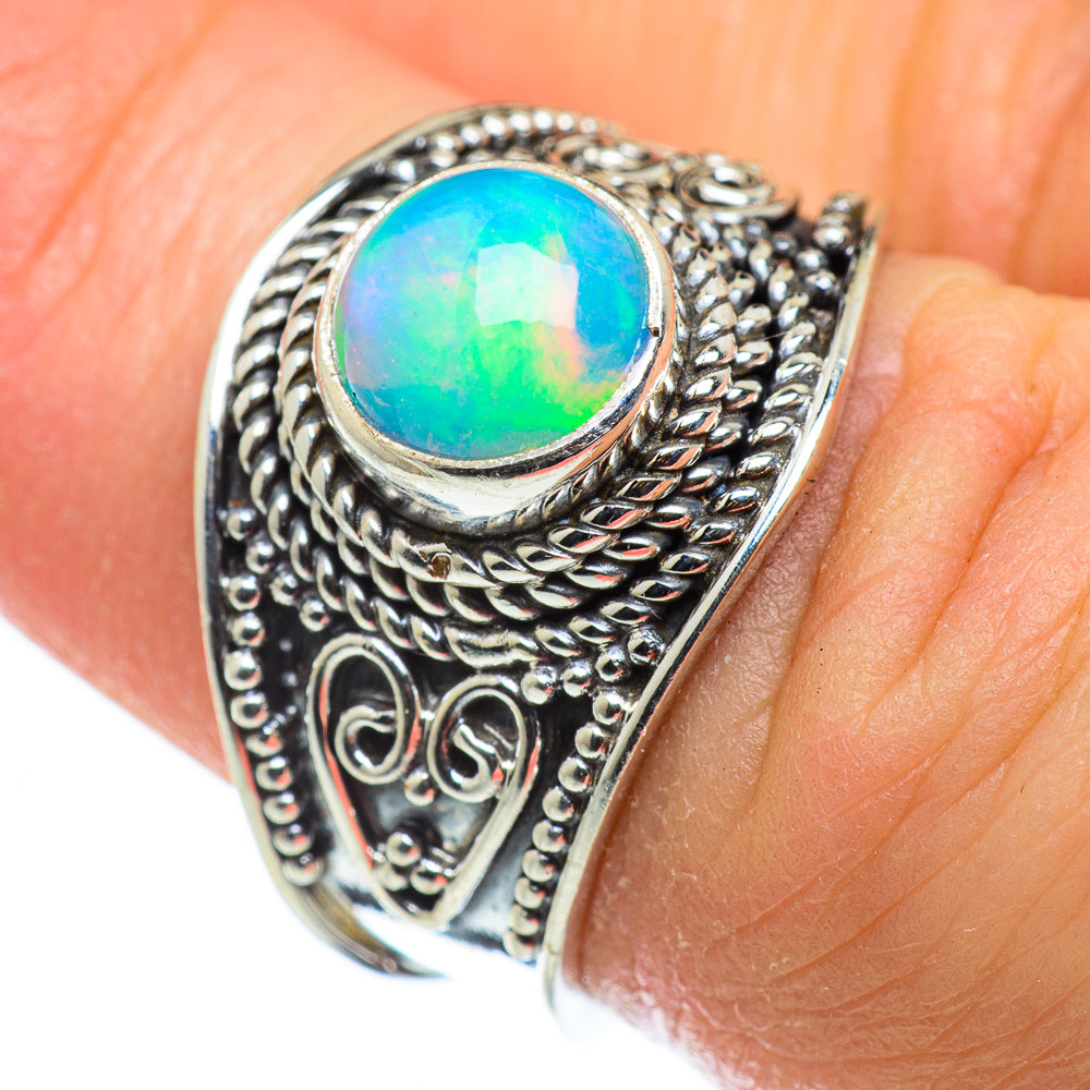 Ethiopian Opal Rings handcrafted by Ana Silver Co - RING47618
