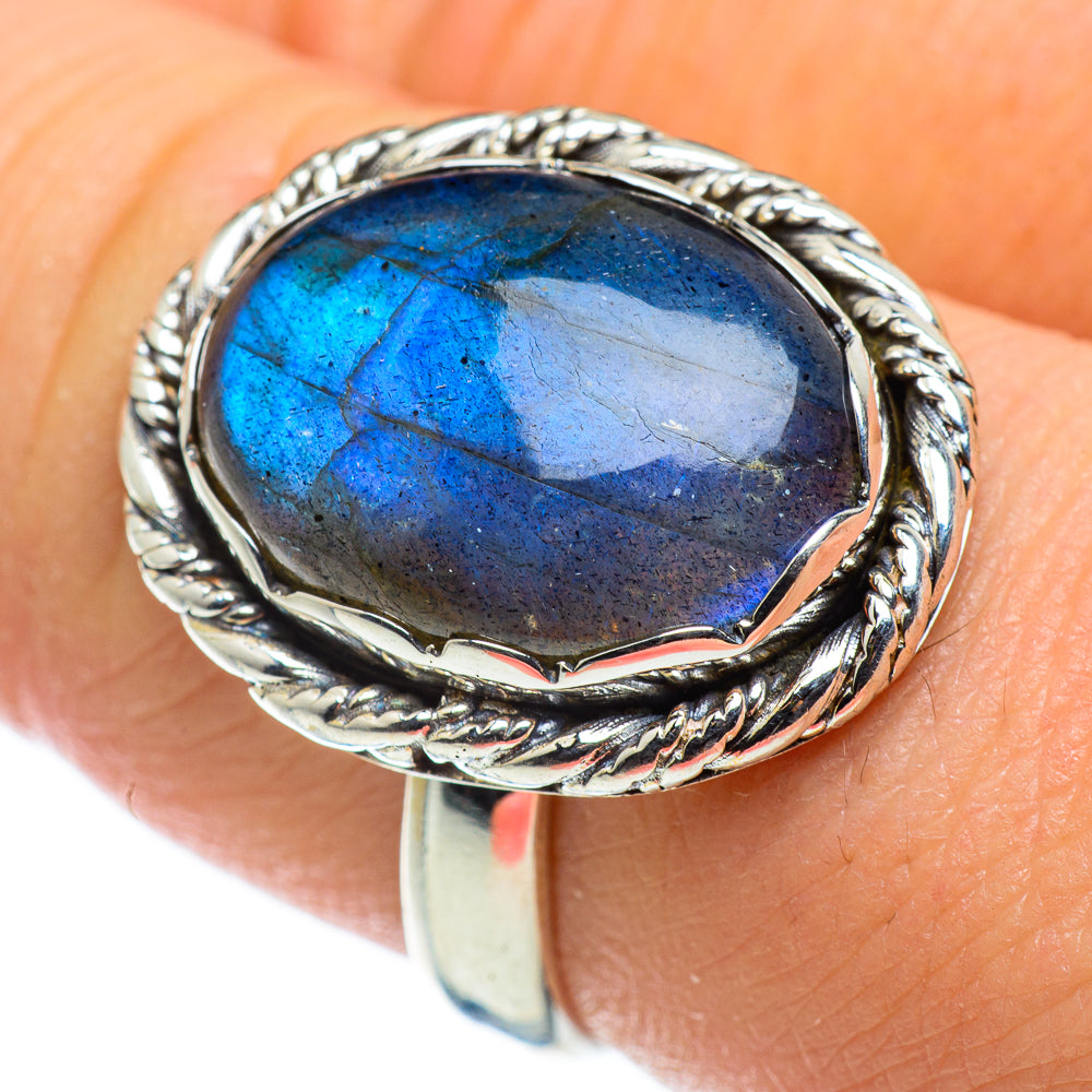 Labradorite Rings handcrafted by Ana Silver Co - RING47620