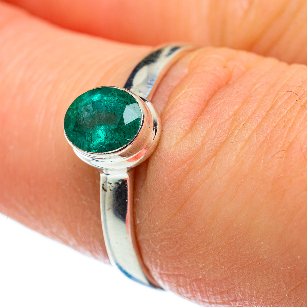 Zambian Emerald Rings handcrafted by Ana Silver Co - RING47629