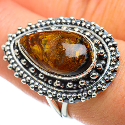 Golden Pietersite Rings handcrafted by Ana Silver Co - RING47632