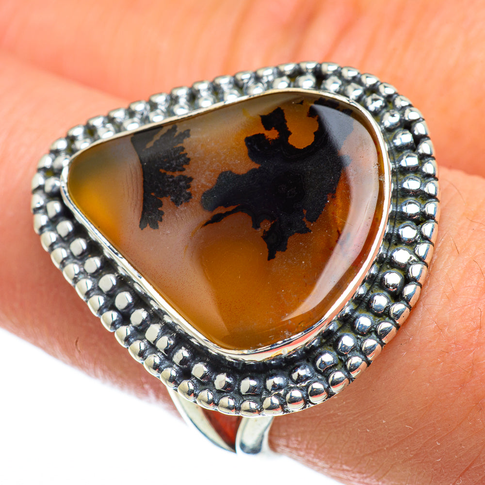 Scenic Dendritic Agate Rings handcrafted by Ana Silver Co - RING47661