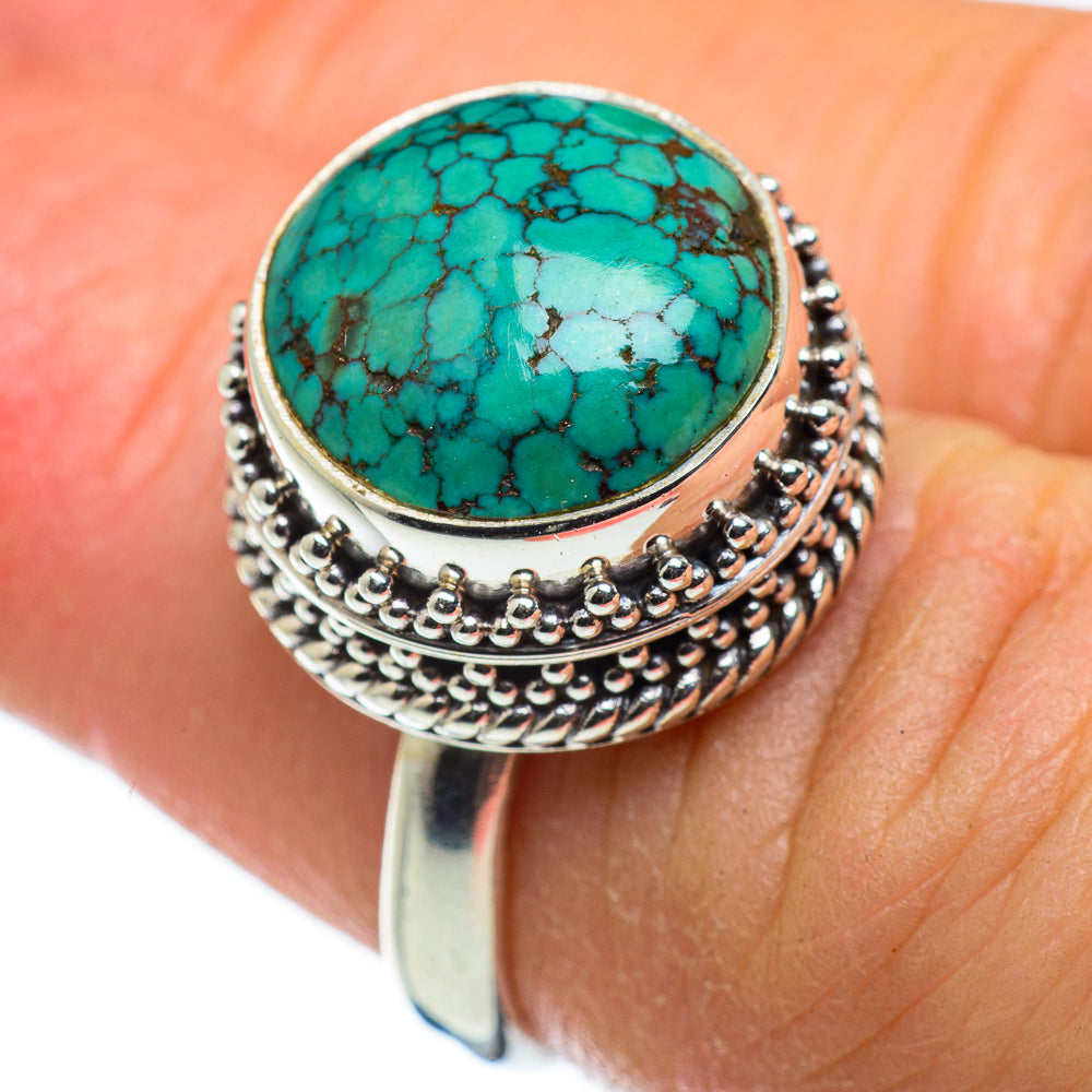 Tibetan Turquoise Rings handcrafted by Ana Silver Co - RING47714