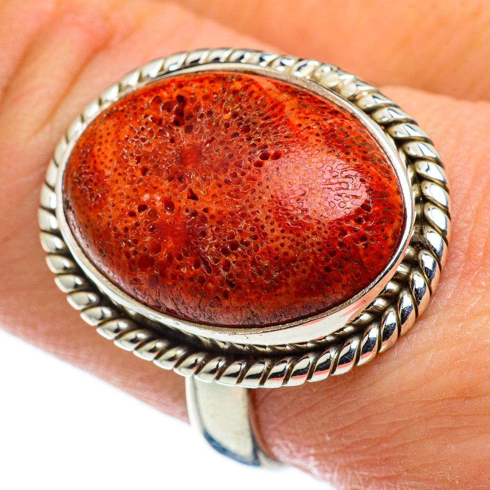 Sponge Coral Rings handcrafted by Ana Silver Co - RING47749