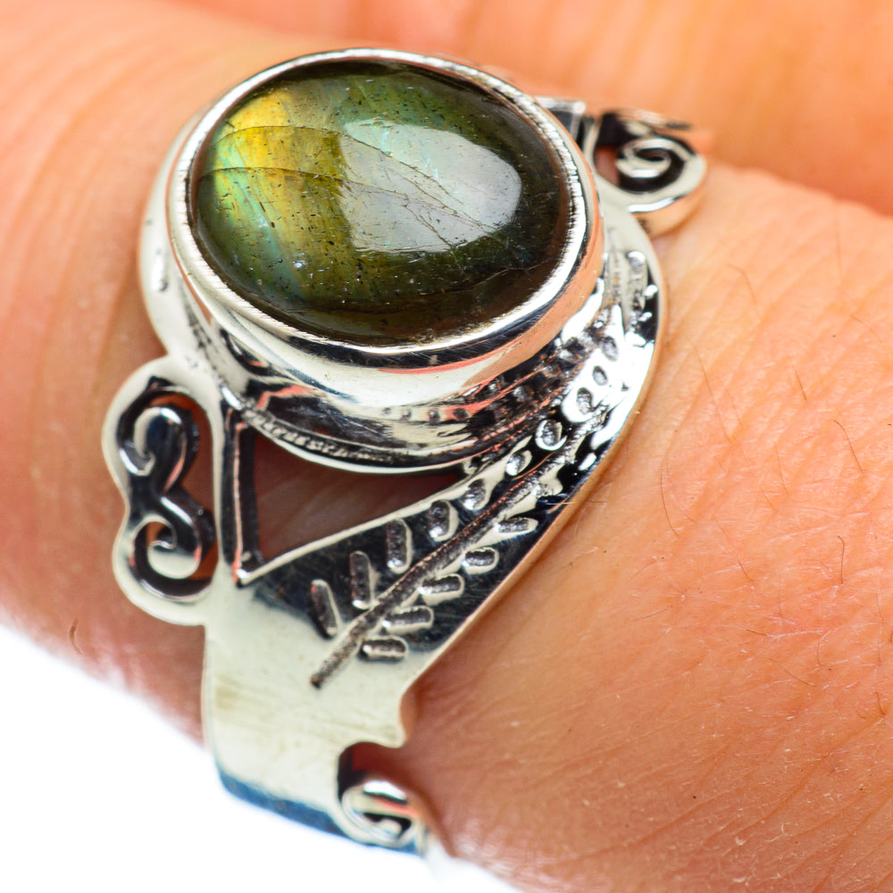 Labradorite Rings handcrafted by Ana Silver Co - RING47776