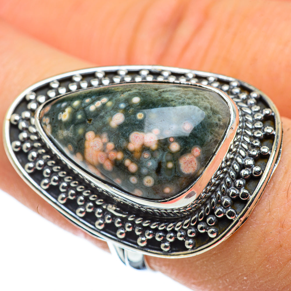 Ocean Jasper Rings handcrafted by Ana Silver Co - RING47805