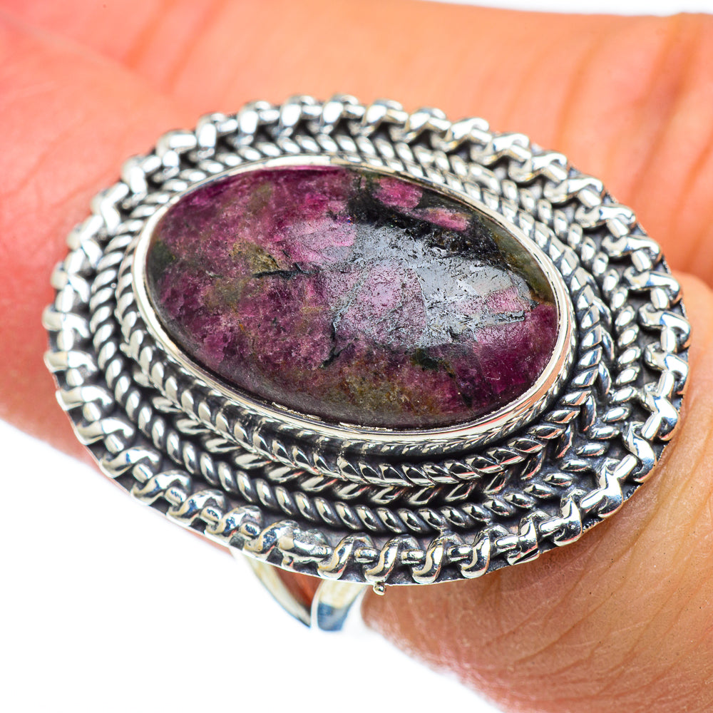 Russian Eudialyte Rings handcrafted by Ana Silver Co - RING47863