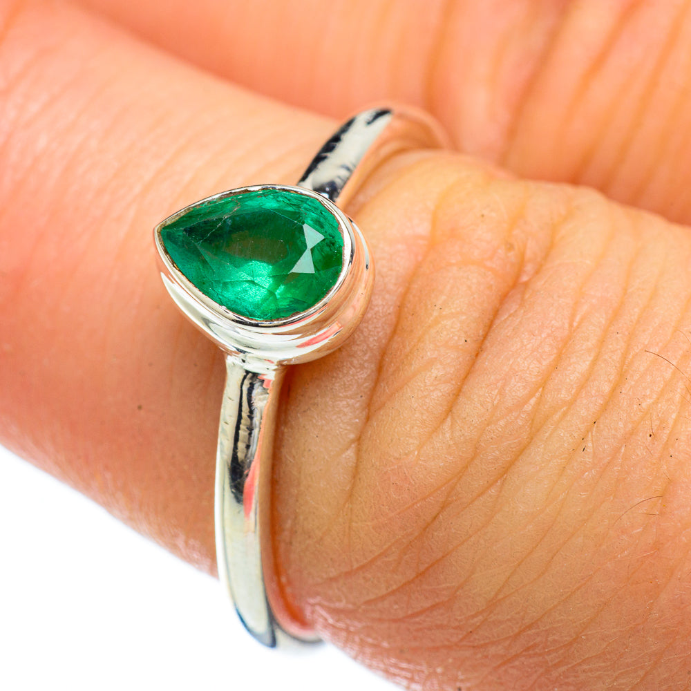 Zambian Emerald Rings handcrafted by Ana Silver Co - RING47930
