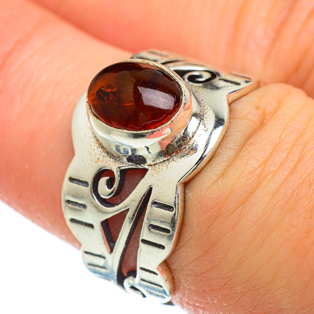 Baltic Amber Rings handcrafted by Ana Silver Co - RING48071