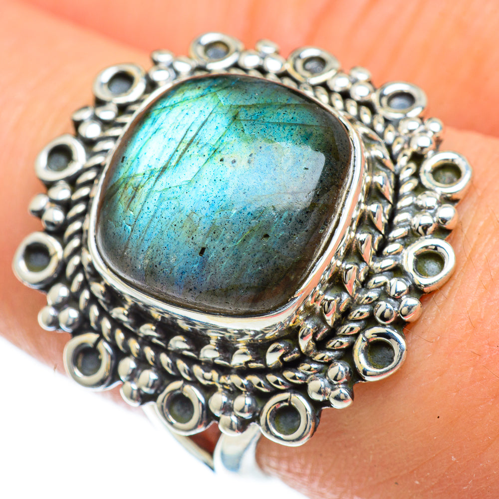 Labradorite Rings handcrafted by Ana Silver Co - RING48118